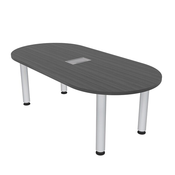 33.5 in W, 59.5 in L, 29 in H, Engineered Wood Top, Grey